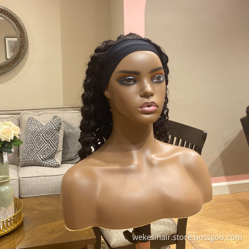 Easy to Wear Head Band Wigs Human Hair Wig With Band For Black Women Non Lace Hair Band With Wig